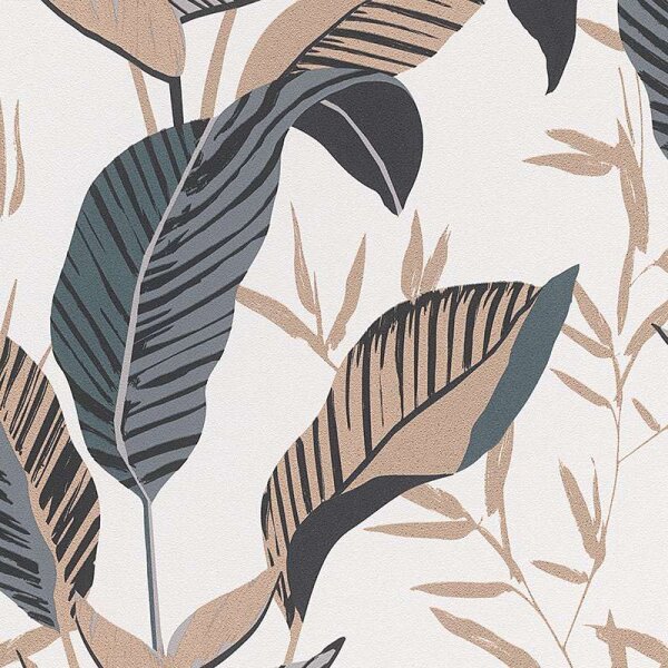 Tapete Gold, Kupfer, Grau, Silber, Schwarz, Anthrazit ELLE Decoration Vliestapete (1033215)