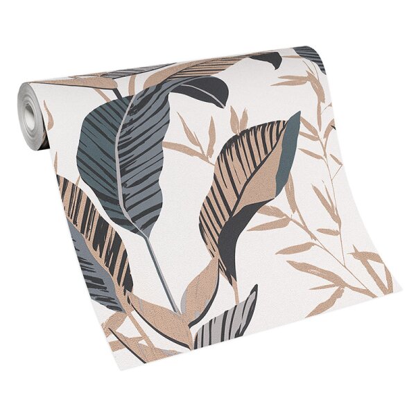 Tapete Gold, Kupfer, Grau, Silber, Schwarz, Anthrazit ELLE Decoration Vliestapete (1033215)