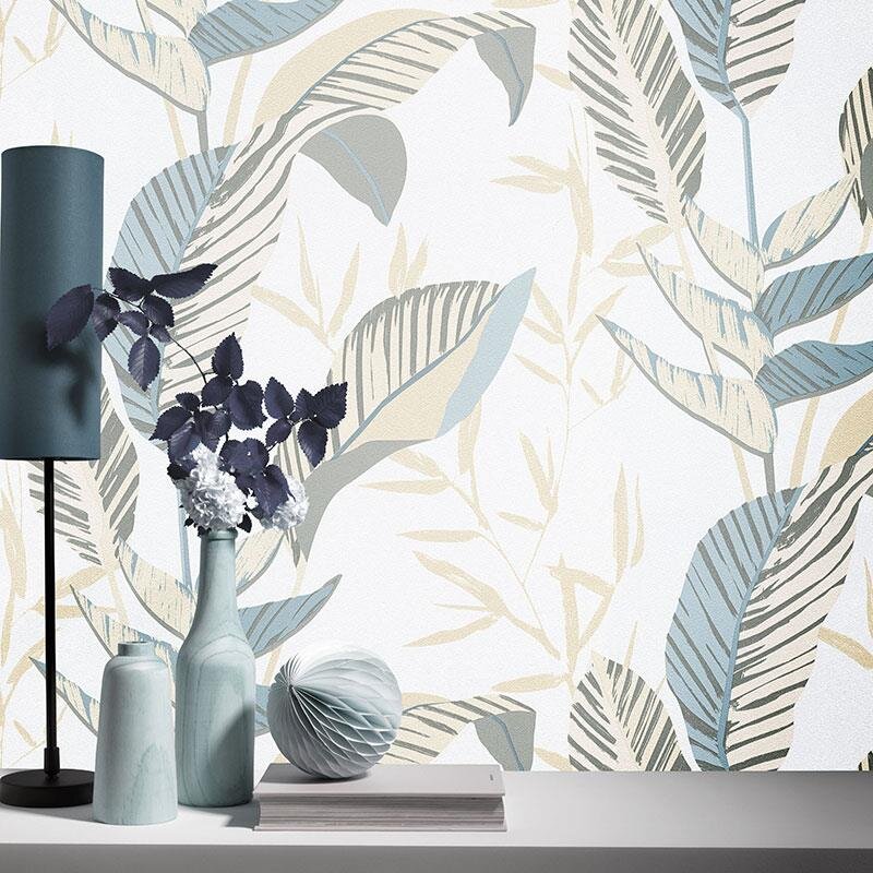 Tapete Beige, Creme, Blau, Grün ELLE Decoration Vliestapete (1033207)