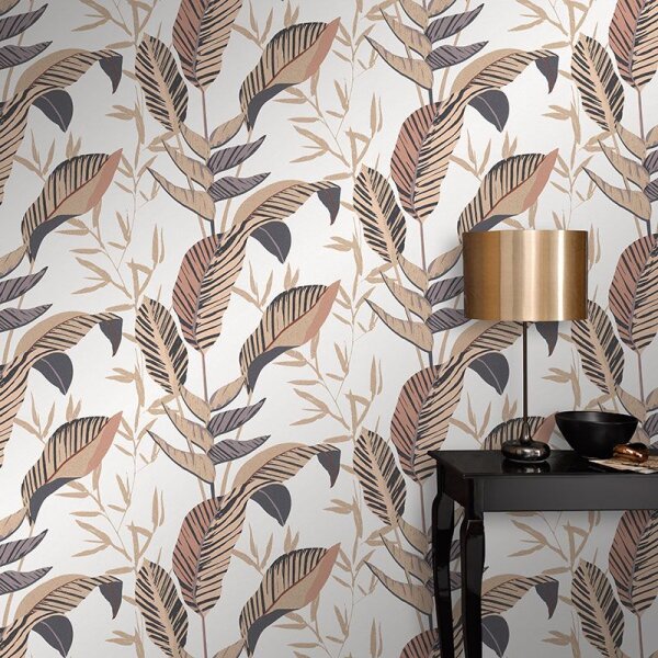 Tapete Beige, Creme, Gold, Kupfer ELLE Decoration Vliestapete (1033202)