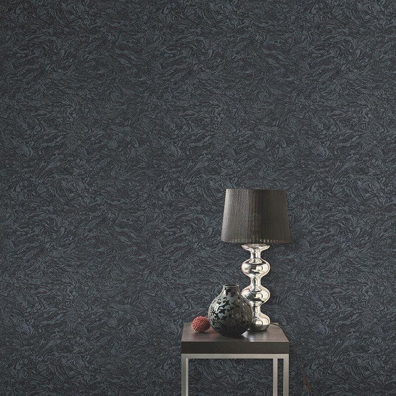 Tapete Schwarz, Anthrazit ELLE Decoration Vliestapete (1033015)