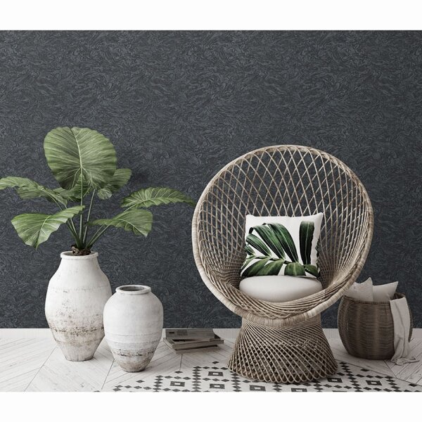 Tapete Schwarz, Anthrazit ELLE Decoration Vliestapete (1033015)