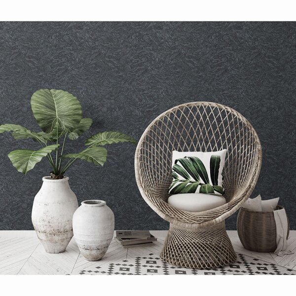 Tapete Schwarz, Anthrazit ELLE Decoration Vliestapete (1033015)