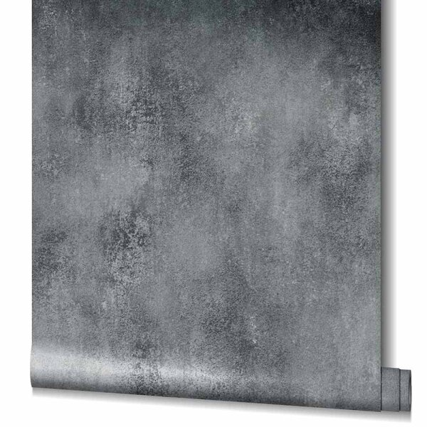 Tapete Grau, Silber, Schwarz, Anthrazit Novamur Vliestapete (82244)