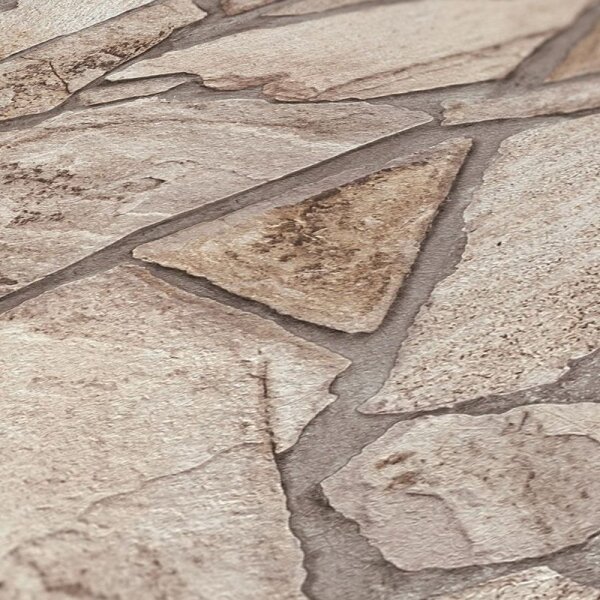 Tapete Grau, Silber, Beige, Creme AS-Creation Vliestapete (389343)