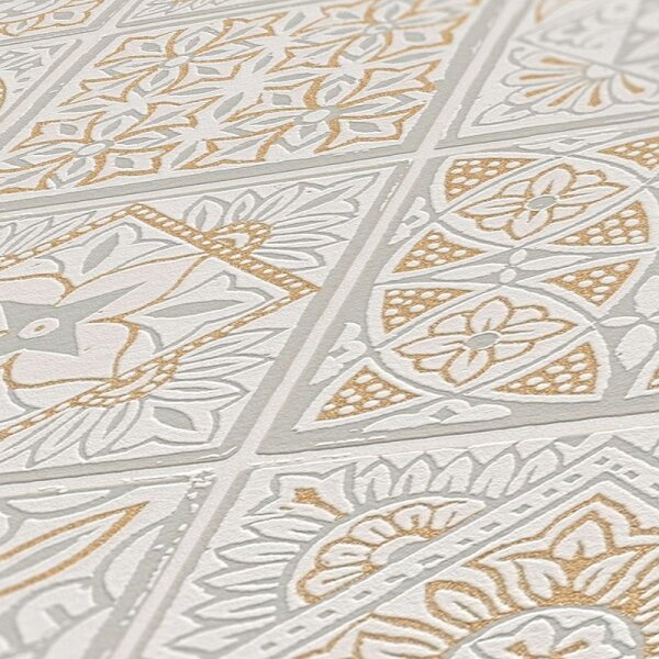 Tapete Grau, Silber, Weiß AS-Creation Vliestapete (389211)