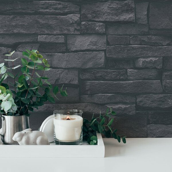 Tapete Schwarz, Anthrazit AS-Creation Vliestapete (388134)