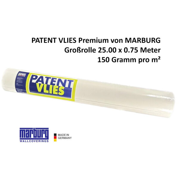 Glattvlies Renoviervlies Patent Vlies Marburg 1x Rolle (9396)