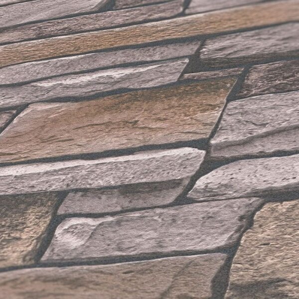 Tapete Grau, Silber, Braun AS-Creation Vliestapete (388133)