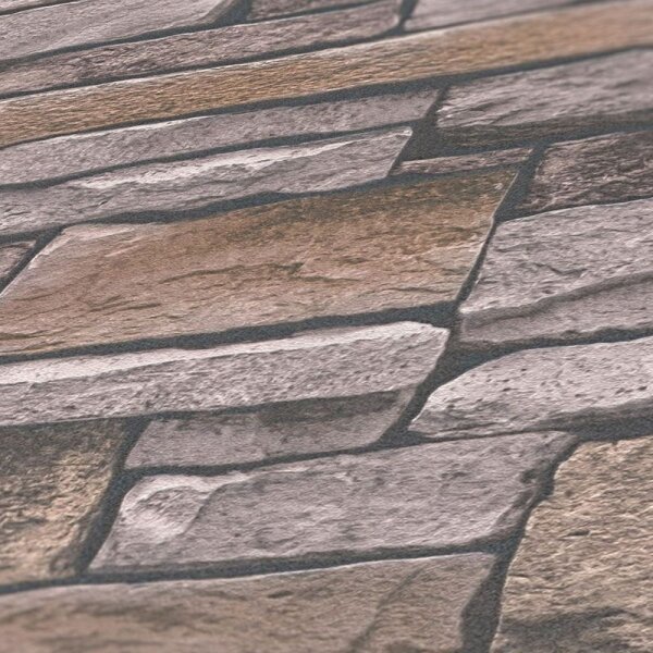 Tapete Grau, Silber, Braun AS-Creation Vliestapete (388133)