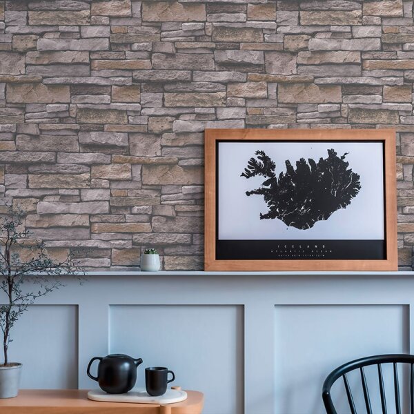 Tapete Grau, Silber, Braun AS-Creation Vliestapete (388133)