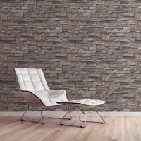 Tapete Grau, Silber, Braun AS-Creation Vliestapete (388133)