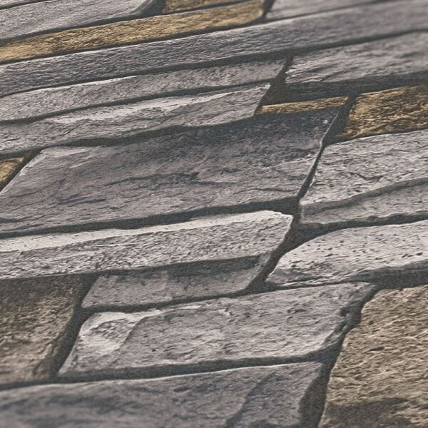 Tapete Grau, Silber, Beige, Creme AS-Creation Vliestapete (388131)