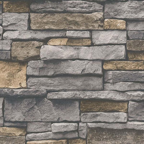 Tapete Grau, Silber, Beige, Creme AS-Creation Vliestapete (388131)