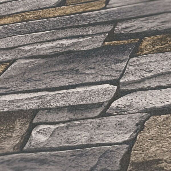 Tapete Grau, Silber, Beige, Creme AS-Creation Vliestapete (388131)