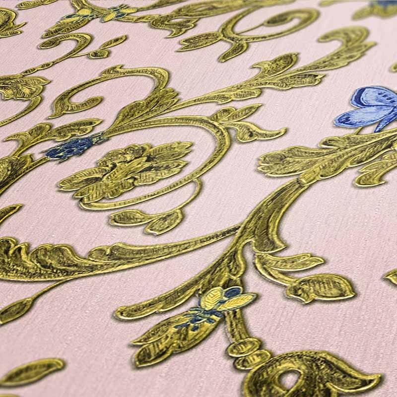 Tapete Rosa, Rose, Gold, Kupfer VERSACE Vliestapete (343256)