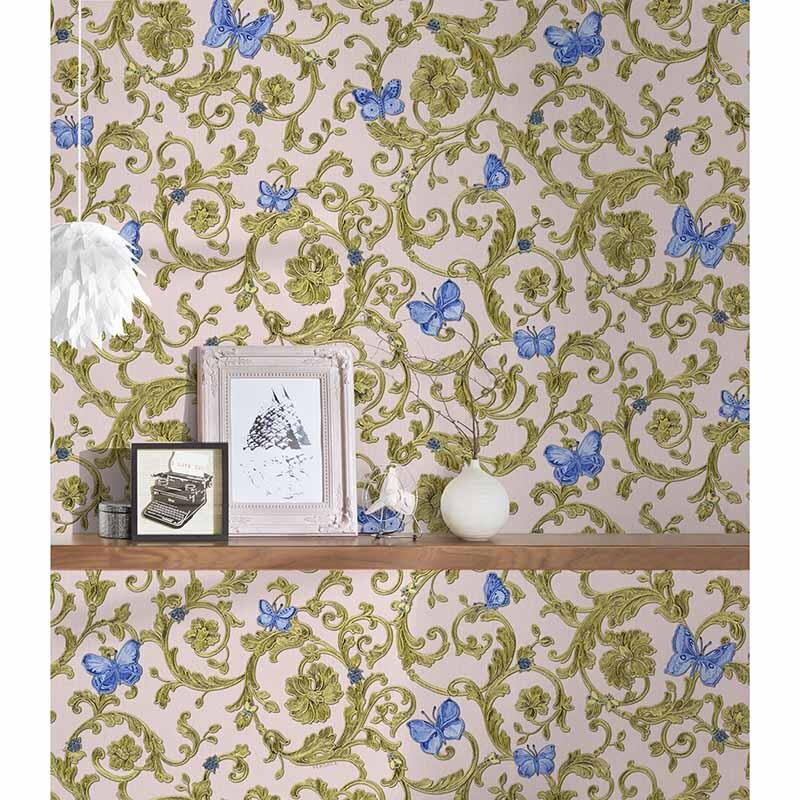 Tapete Rosa, Rose, Gold, Kupfer VERSACE Vliestapete (343256)