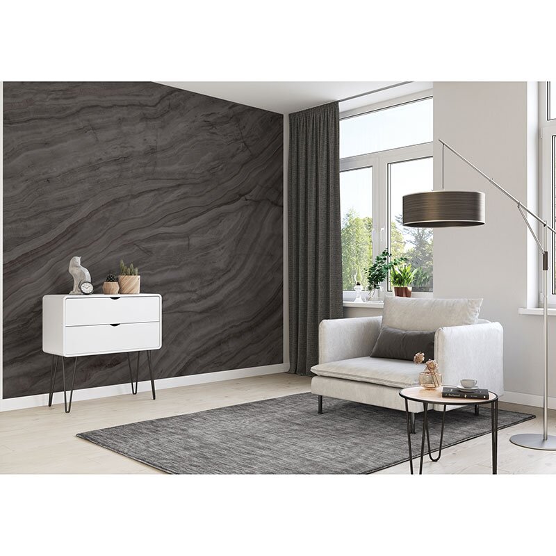 Digitaldruck-Tapete Schwarz, Anthrazit Rasch (364606)