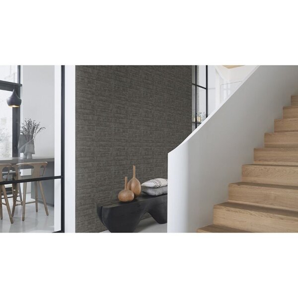 Tapete Schwarz, Anthrazit Rasch Vliestapete (499643)