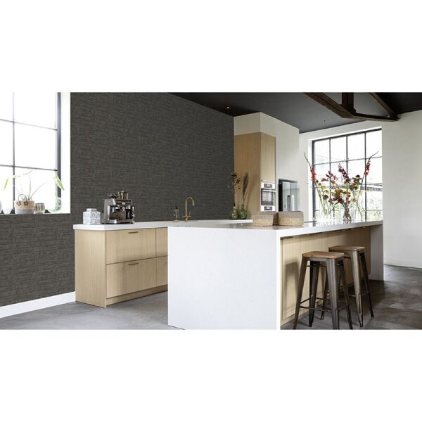 Tapete Schwarz, Anthrazit Rasch Vliestapete (499643)