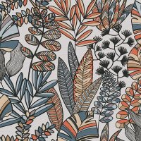 Tapete Blau, Orange, Terrakotta, Schwarz, Anthrazit,...