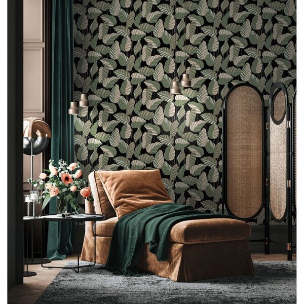 Tapete Gold, Kupfer, Grün, Schwarz, Anthrazit AS-Creation Vliestapete (390942)