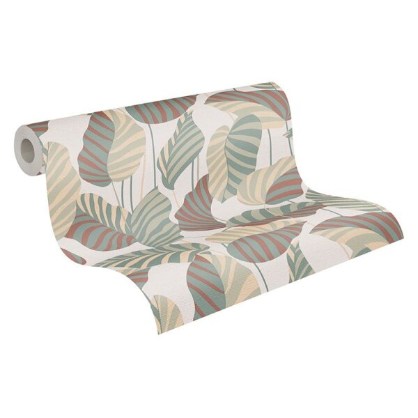 Tapete Beige, Creme, Braun, Grün, Weiß AS-Creation Vliestapete (390941)