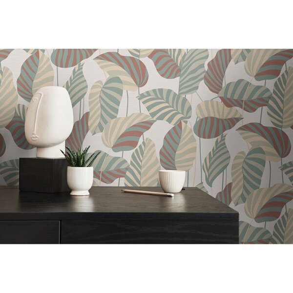 Tapete Beige, Creme, Braun, Grün, Weiß AS-Creation Vliestapete (390941)