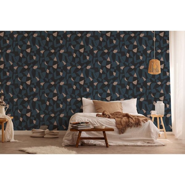 Tapete Blau, Braun, Schwarz, Anthrazit AS-Creation Vliestapete (390935)