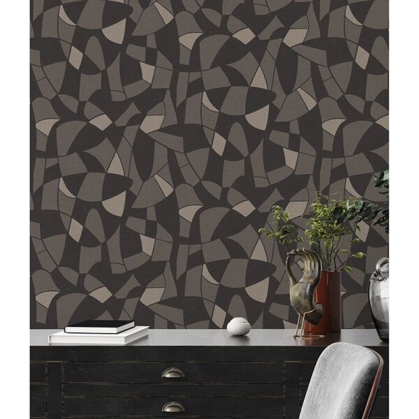 Tapete Grau, Silber, Schwarz, Anthrazit AS-Creation Vliestapete (390934)