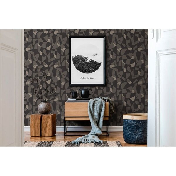 Tapete Grau, Silber, Schwarz, Anthrazit AS-Creation Vliestapete (390934)