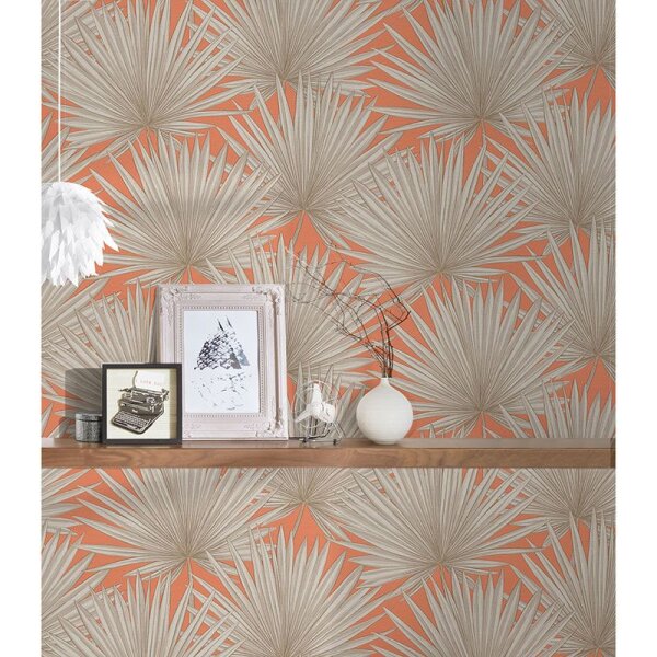 Tapete Beige, Creme, Greige, Orange, Terrakotta AS-Creation Vliestapete (390903)