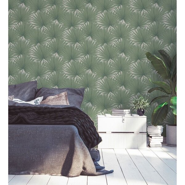 Tapete Greige, Grün AS-Creation Vliestapete (390901)