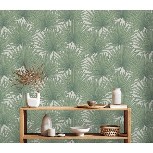 Tapete Greige, Grün AS-Creation Vliestapete (390901)