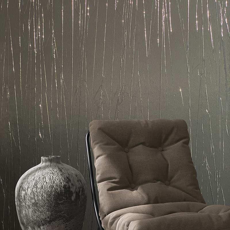 Tapete Grau, Silber, Schwarz-Weiß Marburg Vliestapete (83480)