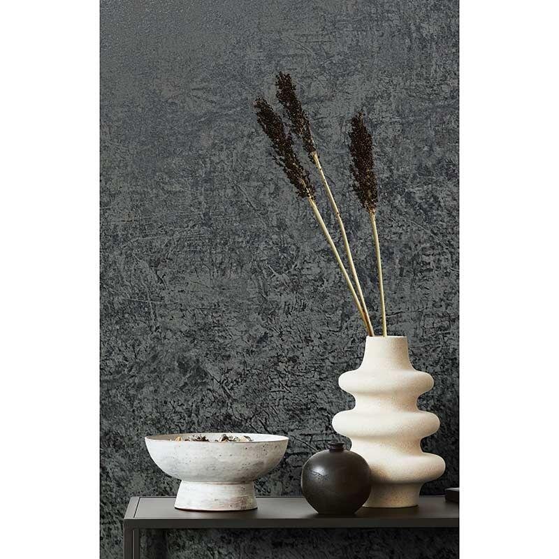 Tapete Schwarz, Anthrazit Marburg Vliestapete (83398)