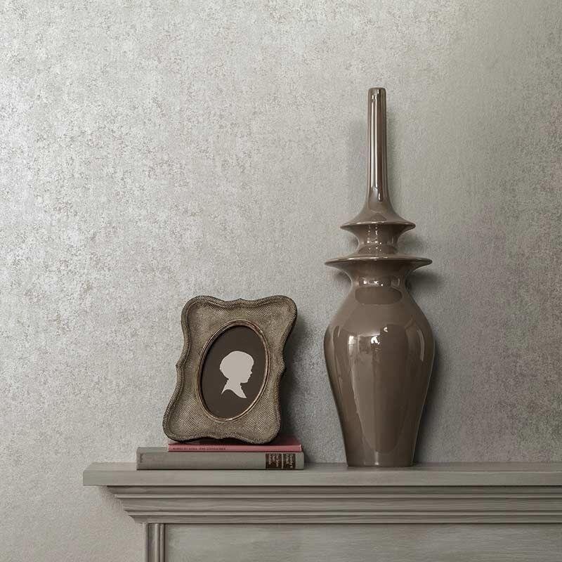 83395 Tapete Grau Silber Glanzeffekt Vliestapete Uni Marburg