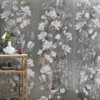 Digitaldruck-Tapete Beige, Creme, Braun, Grau, Silber...