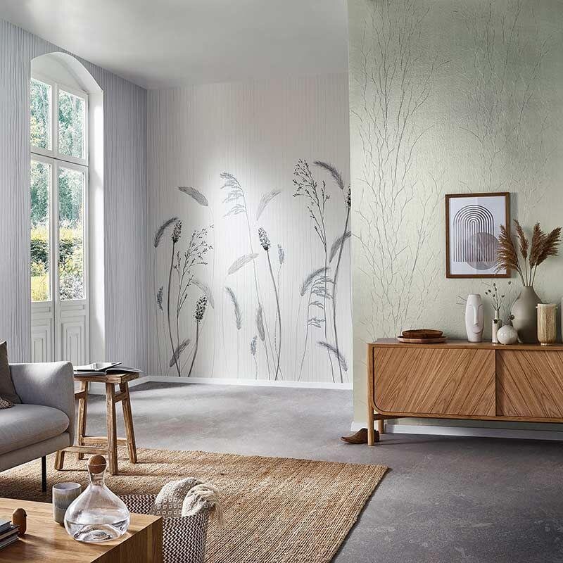 Digitaldruck-Tapete Beige, Creme, Braun, Schwarz, Anthrazit Marburg (63460)