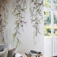 Digitaldruck-Tapete Grau, Silber, Gr&uuml;n, Lila,...