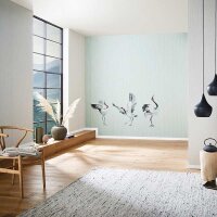 Digitaldruck-Tapete Gr&uuml;n, Pastellfarben, Schwarz,...