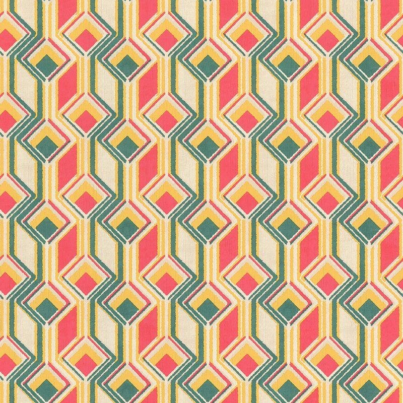 Tapete Beige, Creme, Gelb, Vanille, Grün, Pink Rasch Vliestapete (746549)