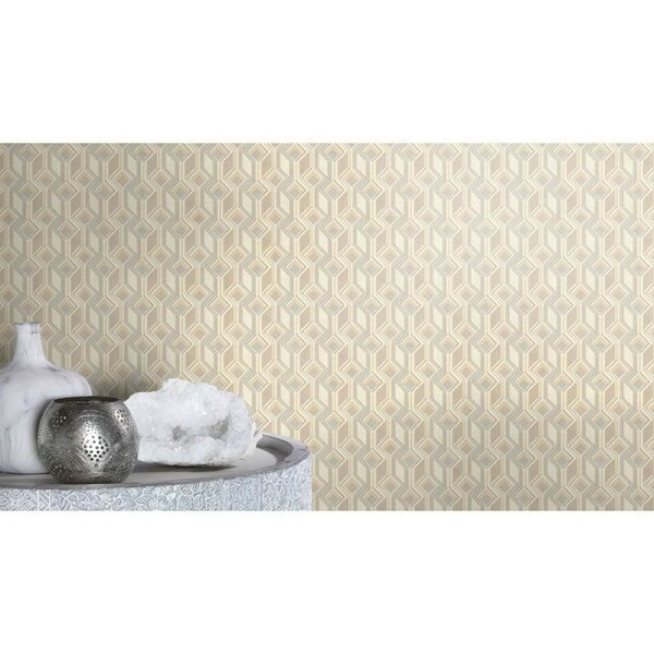 Tapete Beige, Creme, Braun, Grau, Silber Rasch Vliestapete (746518)