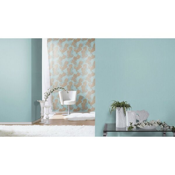 Tapete Blau, Gold, Kupfer Rasch Vliestapete (746440)