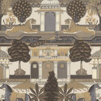 Tapete Beige, Creme, Grau, Silber, Schwarz, Anthrazit...