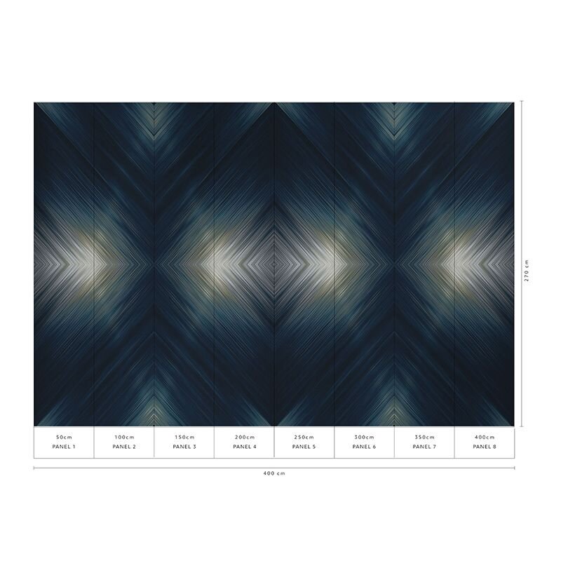 Digitaldruck-Tapete Blau, Grau, Silber Guido Maria Kretschmer (224910)