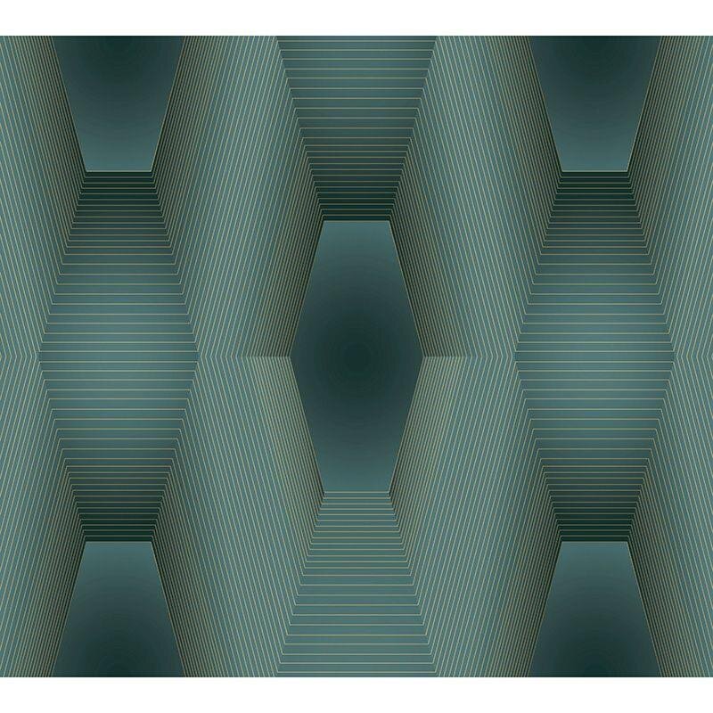 Digitaldruck-Tapete Blau, Gold, Kupfer, Grün, Petrol Guido Maria Kretschmer (224725)