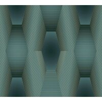 Digitaldruck-Tapete Blau, Gold, Kupfer, Gr&uuml;n, Petrol...