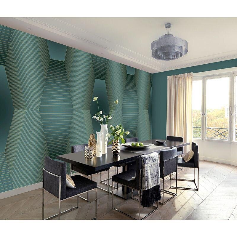 Digitaldruck-Tapete Blau, Gold, Kupfer, Grün, Petrol Guido Maria Kretschmer (224720)