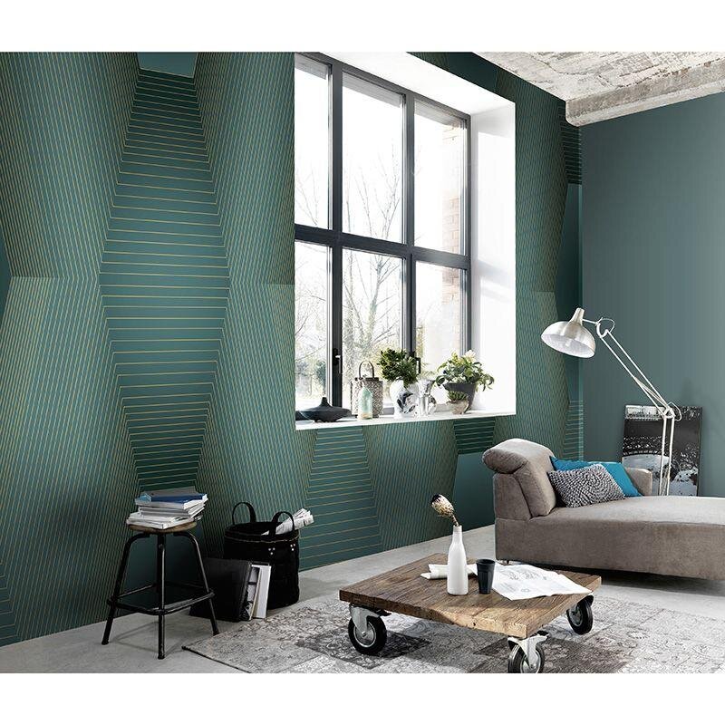 Digitaldruck-Tapete Blau, Gold, Kupfer, Grün, Petrol Guido Maria Kretschmer (224720)